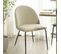 Lot De 4 Chaises En Tissu Beige