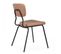 Lot De 2 Chaises En Textile Enduit Marron Clair