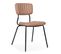 Lot De 2 Chaises En Textile Enduit Marron Clair