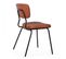 Lot De 2 Chaises En Textile Enduit Marron Foncé