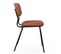 Lot De 2 Chaises En Textile Enduit Marron Foncé