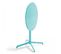 Palavas - Table De Jardin Ronde Bistro Inclinable En Acier Turquoise 70cm