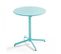 Palavas - Table De Jardin Ronde Bistro Inclinable En Acier Turquoise 70cm