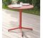 Palavas - Table De Jardin Ronde Bistro Inclinable En Acier Argile 70cm