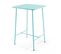 Palavas - Table Haute De Jardin Carrée En Acier Bleu Turquoise 70cm