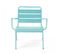 Palavas - Fauteuil De Jardin Bas Relax Acier Turquoise