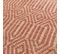 Tapis à Franges En Jute Naturel Tissé Main Terracotta 80 X 200 Cm