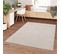 Tapis Rectangulaire En Polypropylène Poils Ras Uni Beige 120 X 170 Cm