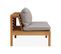 Fauteuil De Jardin Bas En Bois D'eucalyptus Taupe