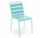 Palavas - Ensemble Table De Jardin Et 4 Chaises En Métal Turquoise