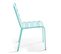 Palavas - Ensemble Table De Jardin Et 4 Fauteuils En Métal Turquoise