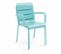 Palavas - Ensemble Table De Jardin Et 8 Fauteuils En Métal Turquoise