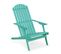 Lot De 2 Fauteuils Pliant En Bois D'eucalyptus Turquoise