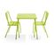 Palavas - Ensemble Table De Jardin Carrée Et 2 Chaises Bistrot Vert