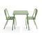 Palavas - Ensemble Table De Jardin Carrée Et 2 Chaises Bistrot Vert Cactus