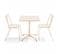 Palavas - Ensemble Table Inclinable De Jardin Et 2 Chaises Ivoire