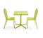 Palavas - Ensemble Table Carrée De Jardin Inclinable Et 2 Chaises Bistrot Vert