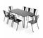 Palavas - Ensemble Table De Jardin Et 8 Chaises Bistrot En Acier Gris