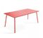 Palavas - Ensemble Table De Jardin Et 8 Chaises Bistrot En Acier Rouge