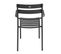 Fauteuil De Terrasse En Aluminium Noir