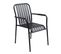 Chaise De Terrasse Avec Accoudoirs En Aluminium Noire