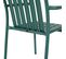 Chaise De Terrasse Avec Accoudoirs En Aluminium Vert Foncé