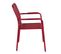 Chaise De Terrasse Avec Accoudoirs En Aluminium Rouge