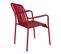 Chaise De Terrasse Avec Accoudoirs En Aluminium Rouge