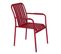 Chaise De Terrasse Avec Accoudoirs En Aluminium Rouge