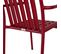 Chaise De Terrasse Avec Accoudoirs En Aluminium Rouge