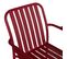 Chaise De Terrasse Avec Accoudoirs En Aluminium Rouge