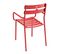 Ensemble Table De Terrasse 70cm Et 4 Fauteuils Rouge Foncé