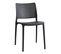 Lot De 4 Chaises De Terrasse Noires En Plastique