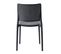 Lot De 4 Chaises De Terrasse Noires En Plastique