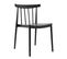 Lot De 4 Chaises De Terrasse Noires En Plastique