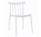 Lot De 4 Chaises De Terrasse Blanc En Plastique