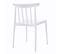 Lot De 4 Chaises De Terrasse Blanc En Plastique