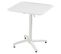 Ensemble Table Inclinable De Terrasse 70 X 70 Cm Et 2 Chaises Blanc