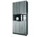 Armoire De Bureau Noir Mat Et Anthracite Avola  (lxhxp) : 82 X 184 X 37