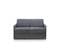 Canapé Lit Express Colosse Couchage 140 Cm Matelas Épaisseur 22 Cm à Mémoire De Forme Velours Gris