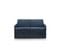 Canapé Lit Express Colosse Couchage 140 Cm Matelas Épaisseur 22 Cm à Mémoire De Forme Velours Bleu