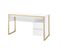 Bureau Design Felix 2 Tiroirs Blanc Structure Mélaminé Chêne