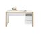 Bureau Design Felix 2 Tiroirs Blanc Structure Mélaminé Chêne