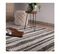 Tapis 100% Laine Plat Design Rectangle Indiana Gris 80x150