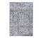 Tapis Gris Vintage Plat Rectangle Rayé Amir Gris 80x150