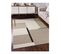 Tapis Laine Et Coton Moderne Graphique Lacis Beige 160x230