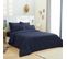 Housse De Couette 240 X 220 Unie Marine 100% Coton / 57 Fils/cm²