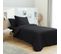 Housse De Couette 140 X 200 Unie Noire 100% Coton / 57 Fils/cm²