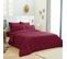 Housse De Couette 240 X 220 Unie Rouge 100% Coton / 57 Fils/cm²