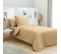 Housse De Couette 140 X 200 Unie Taupe 100% Coton / 57 Fils/cm²